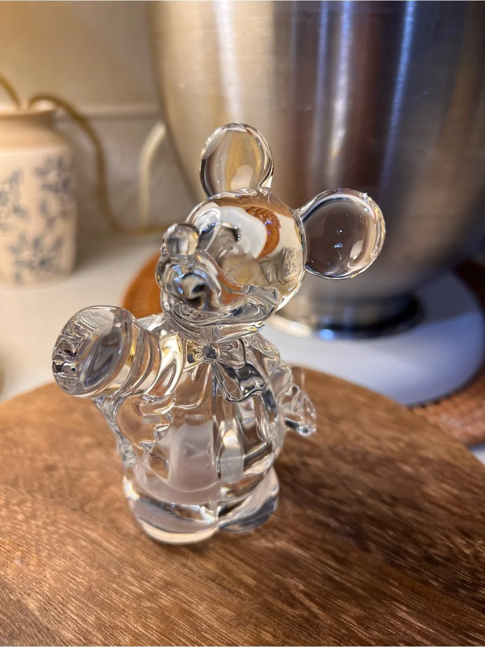 Vintage Lenox Crystal Mickey and Minnie Mouse salt&pepper shakers 4”